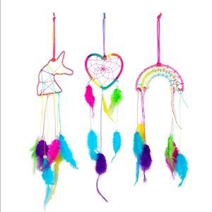 3: Unicorn, Rainbow, Heart Colorful Dream Catchers